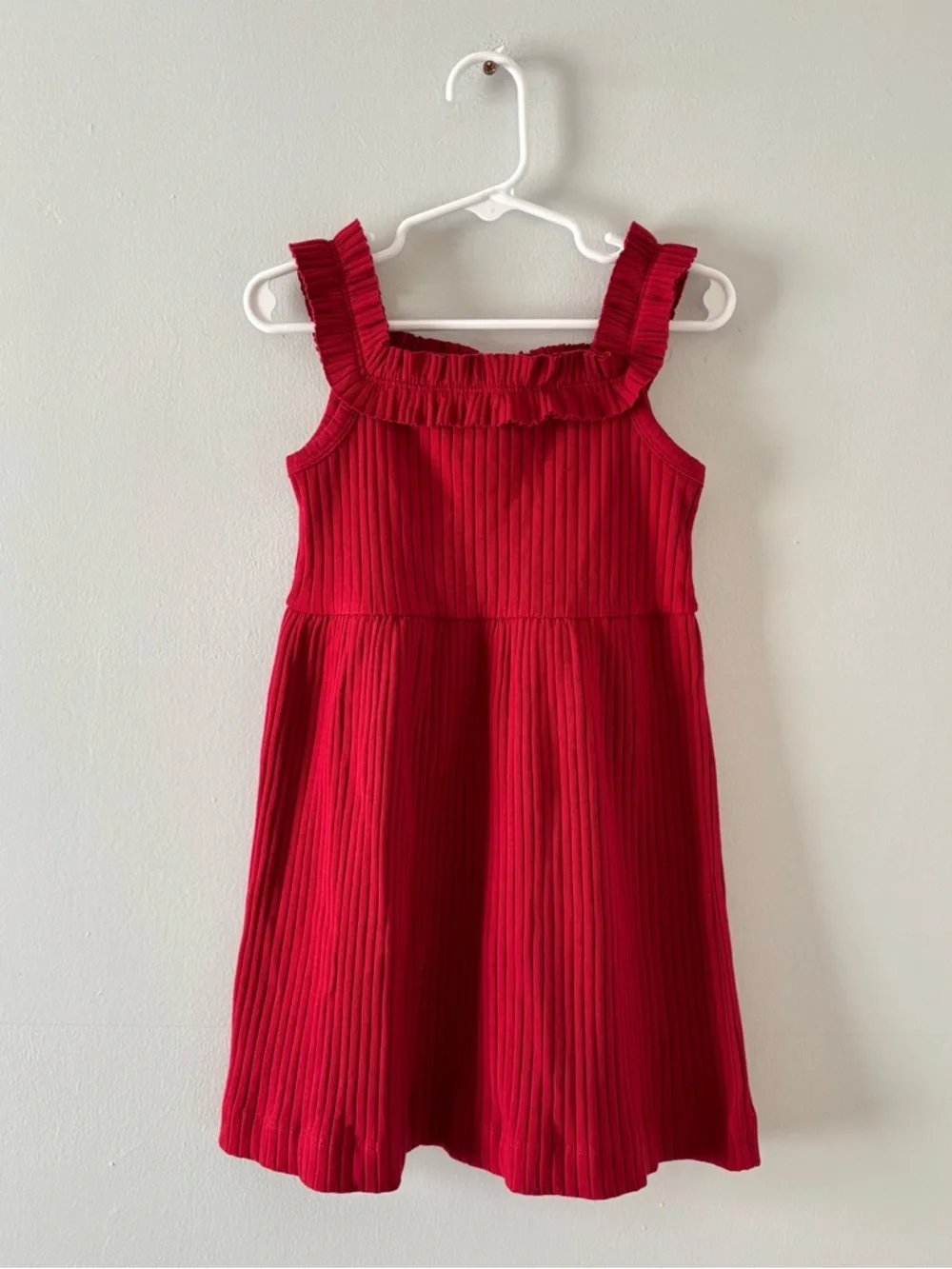 Kate Quinn NWT Lot of (2) Ruffled Square Neck Dress Organic Cotton Ribbed Knit
